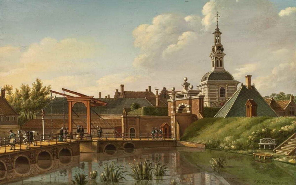 Gezicht op de Witte Poort (1773). Paulus Constantijn la Fargue (1729-1782)